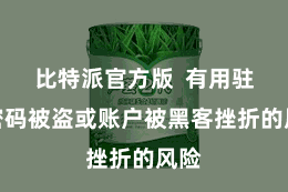 比特派官方版 有用驻扎密码被盗或账户被黑客挫折的风险